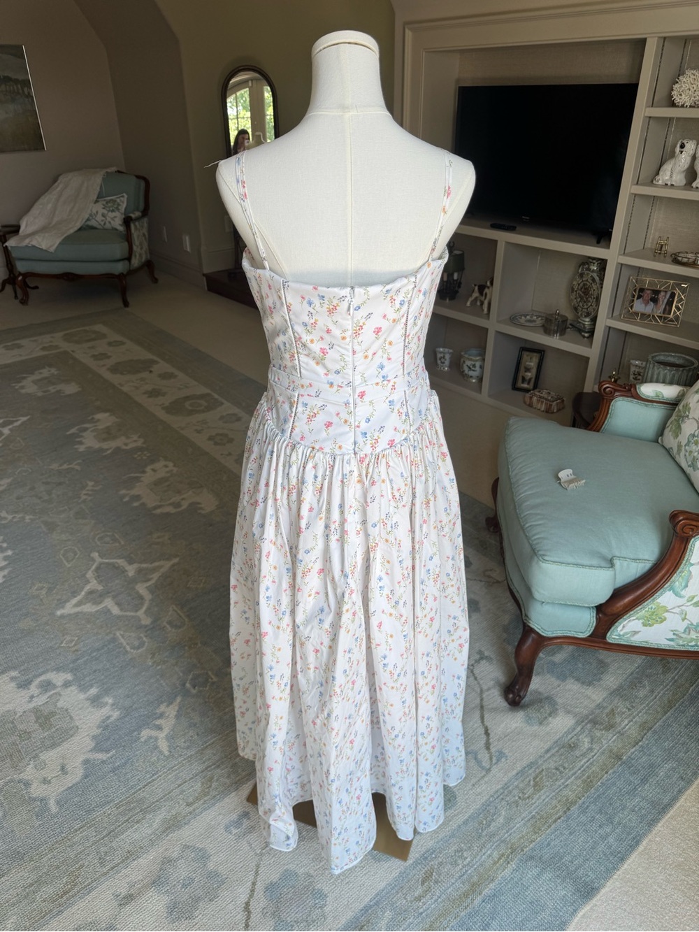 House of CB White Floral Spaghetti-Strap Maxi Dress - Picture 3 of 4